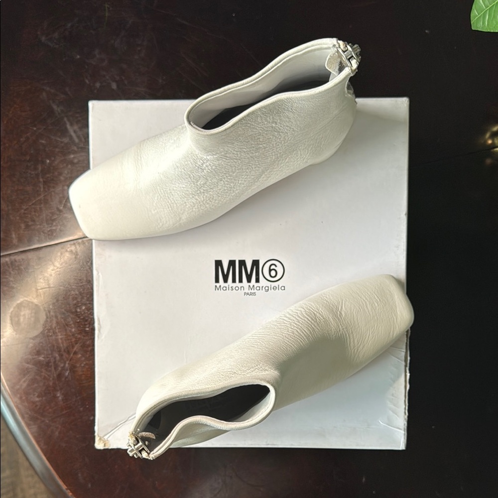 MM6 Maison Martin Margiela Women's White Ankle Boots